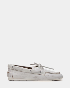 SAG WHITE LEATHER Italian Casual Loafers