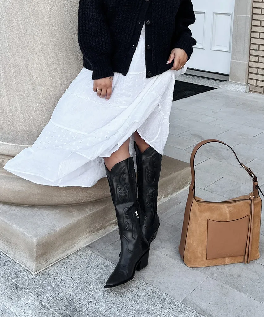 Kangaroo Hide Boots SAMSIN BOOTS BLACK LEATHER