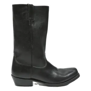 Target Rain Boots SANCHO Mens Black Leather Cowboy Boots UK 9.5 Classic Western Style Footwear