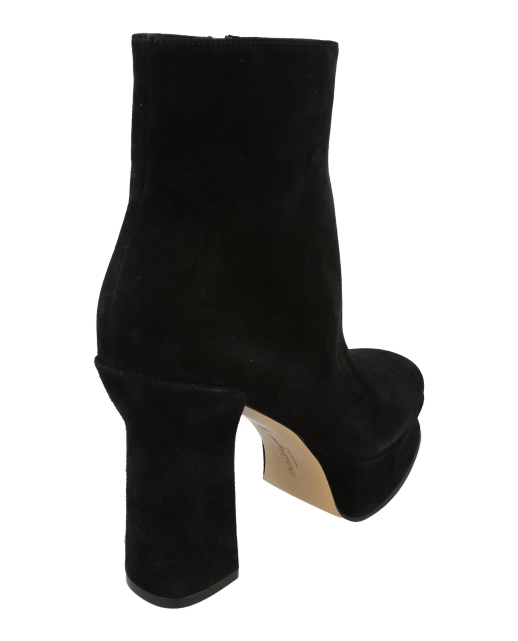 Sandra Suede Platform Booties Boots Nyc