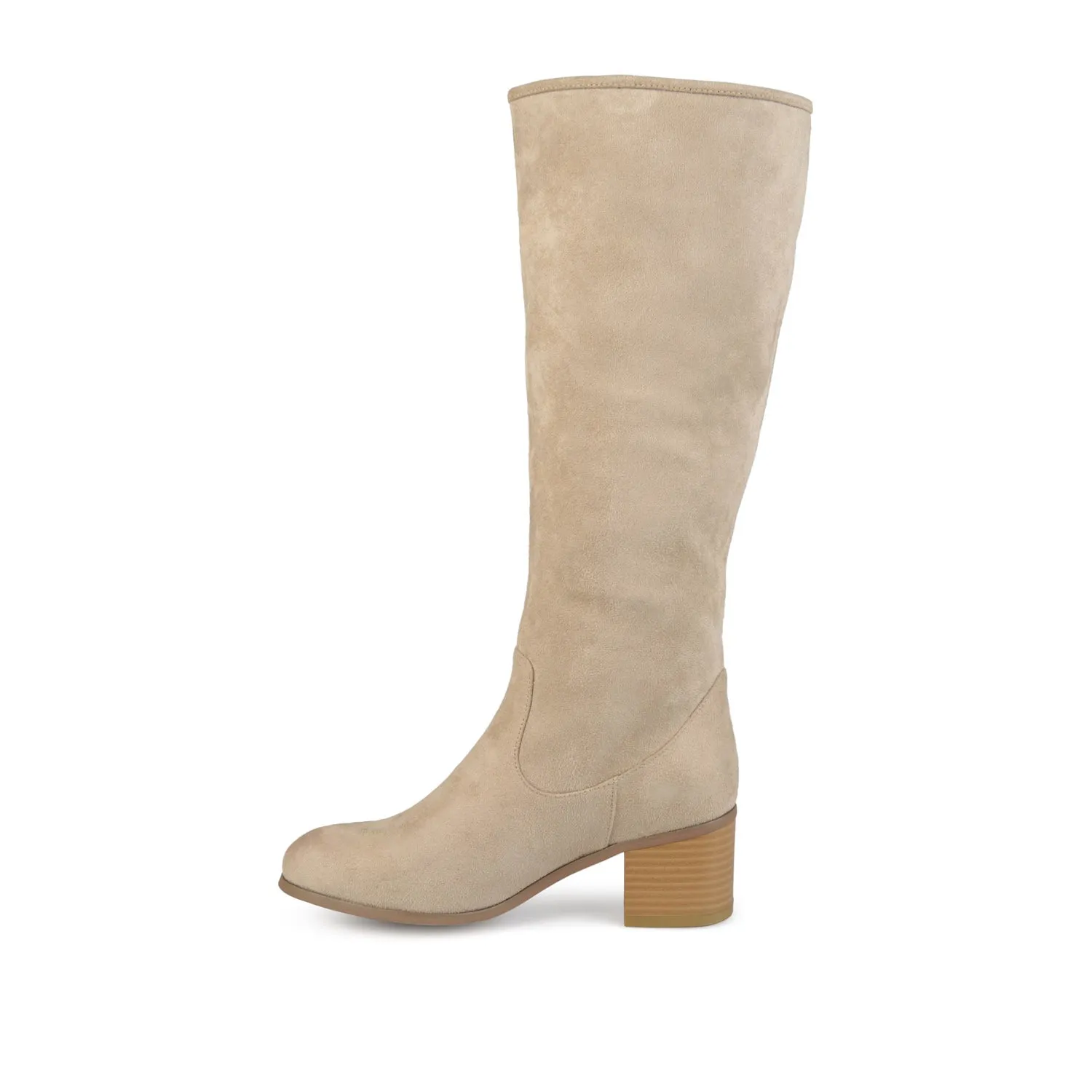 Side Zip Boots SANORA KNEE HIGH BOOTS IN FAUX SUEDE
