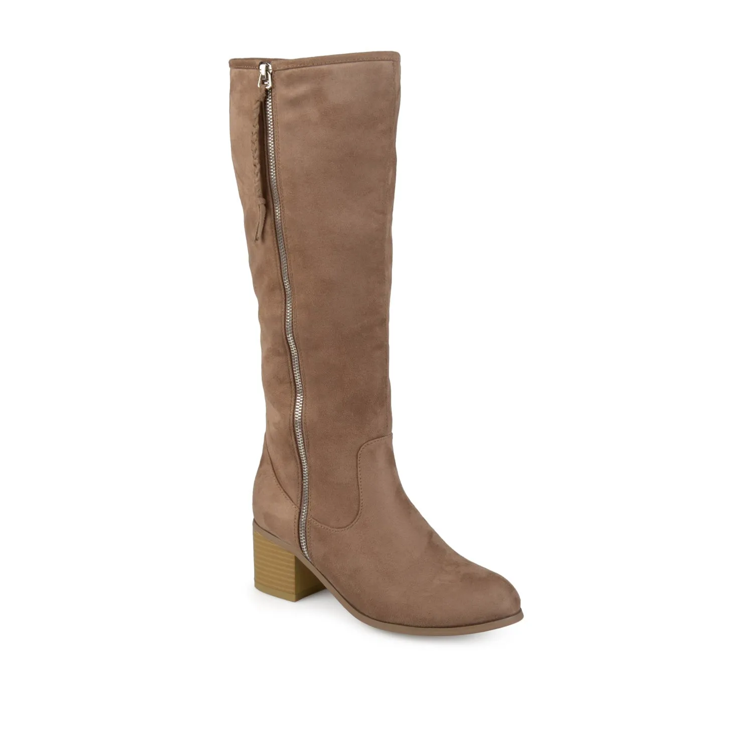 SANORA KNEE HIGH BOOTS IN FAUX SUEDE Wide Calf Winter Boots