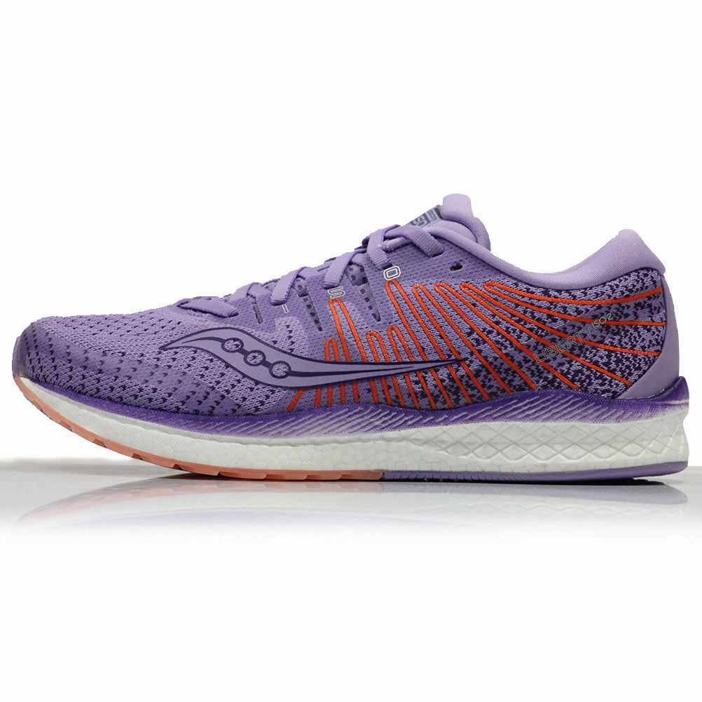 Saucony Liberty ISO 2 Women's Running Shoe - Purple/Peach Sole Running Shoes