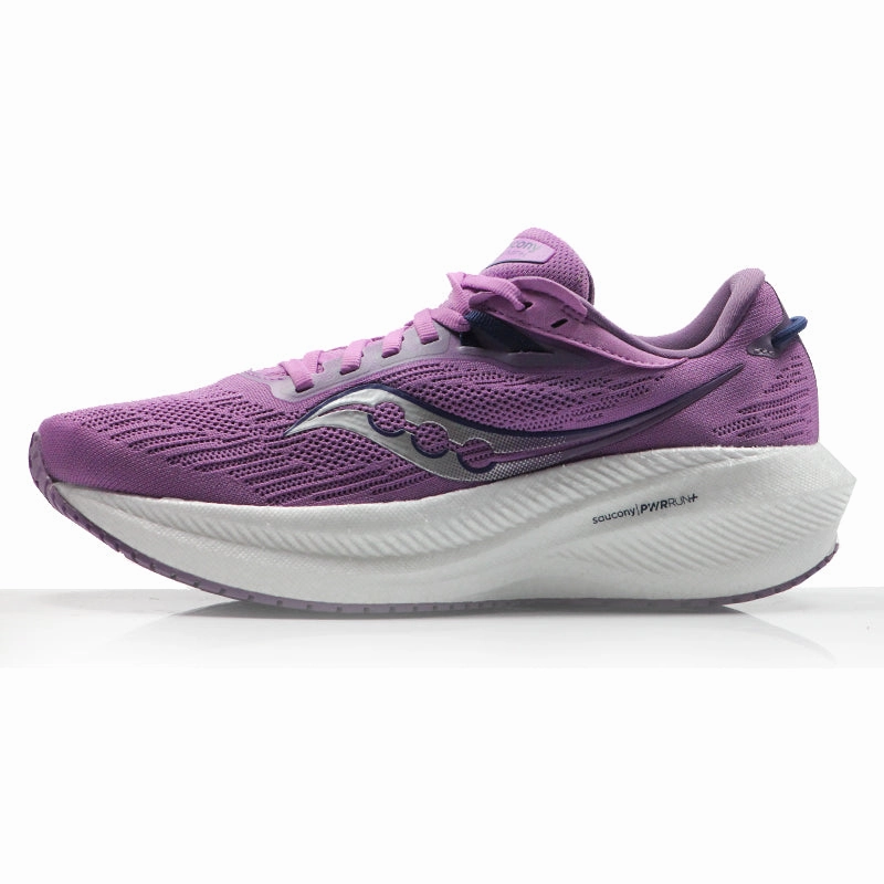 Saucony Triumph 21 Women's Running Shoe - Grape/Indigo Pink Running Shoes