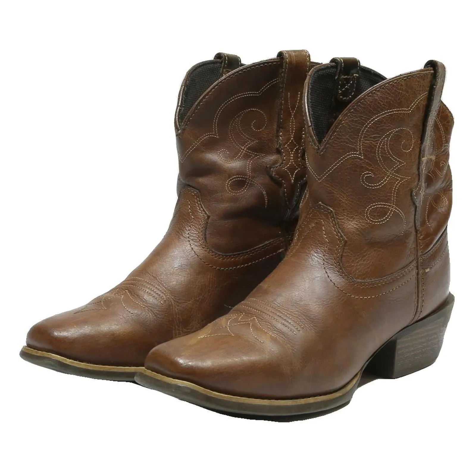 Narrow Calf Knee High Boots JUSTIN Womens Leather Cowboy Boots Brown UK 7 Western Ankle Footwear