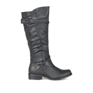Knee Length Boots HARLEY RIDING BOOTS IN WIDE CALF