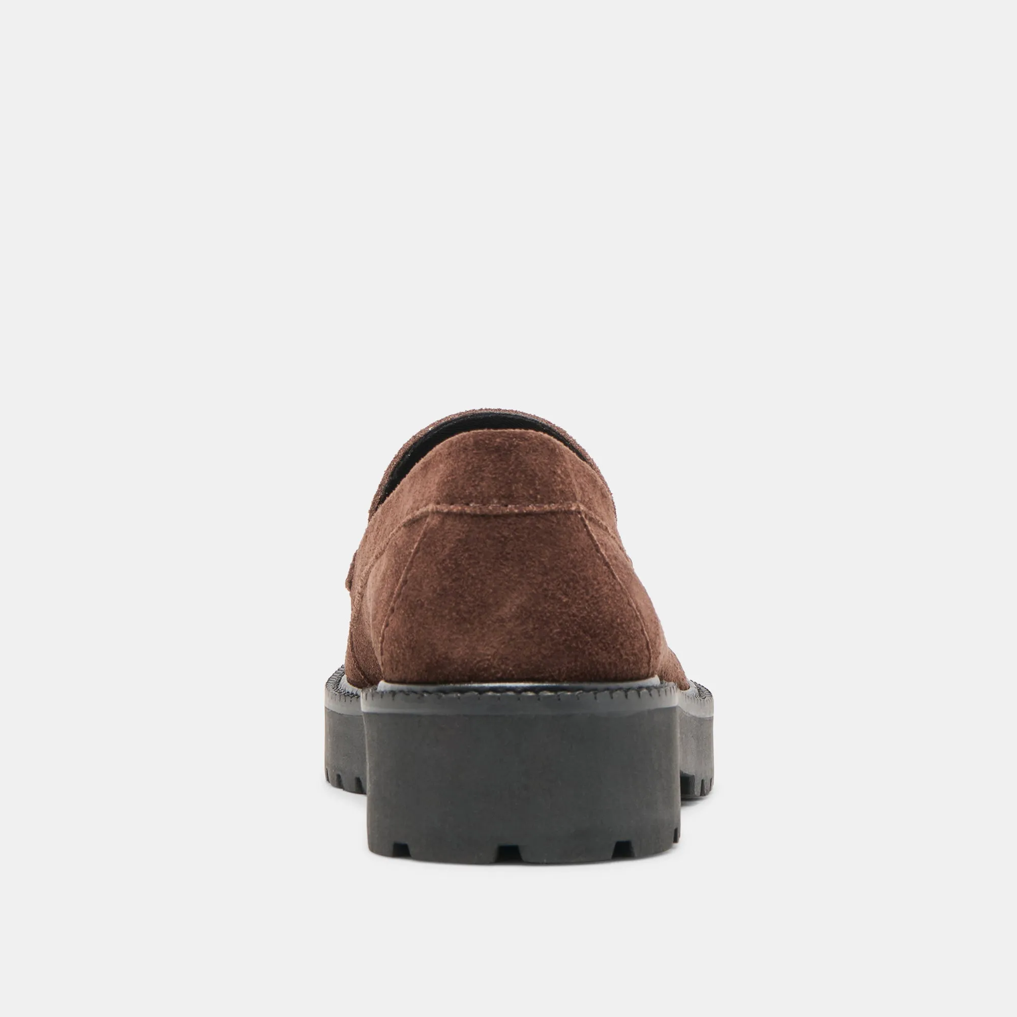 Ruched Loafers In Leather MEREK LOAFERS DK BROWN SUEDE