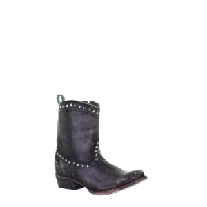 Corral Ladies Black Zipper & Studs Round Toe Boots C3714 Waterproof Boots Winter