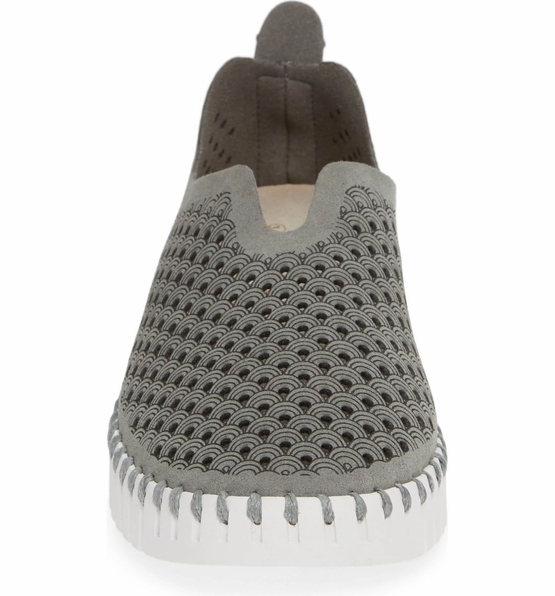 Ilse Jacobsen Women's Tulip 139 Grey Perforated Waterproof Slip Ons