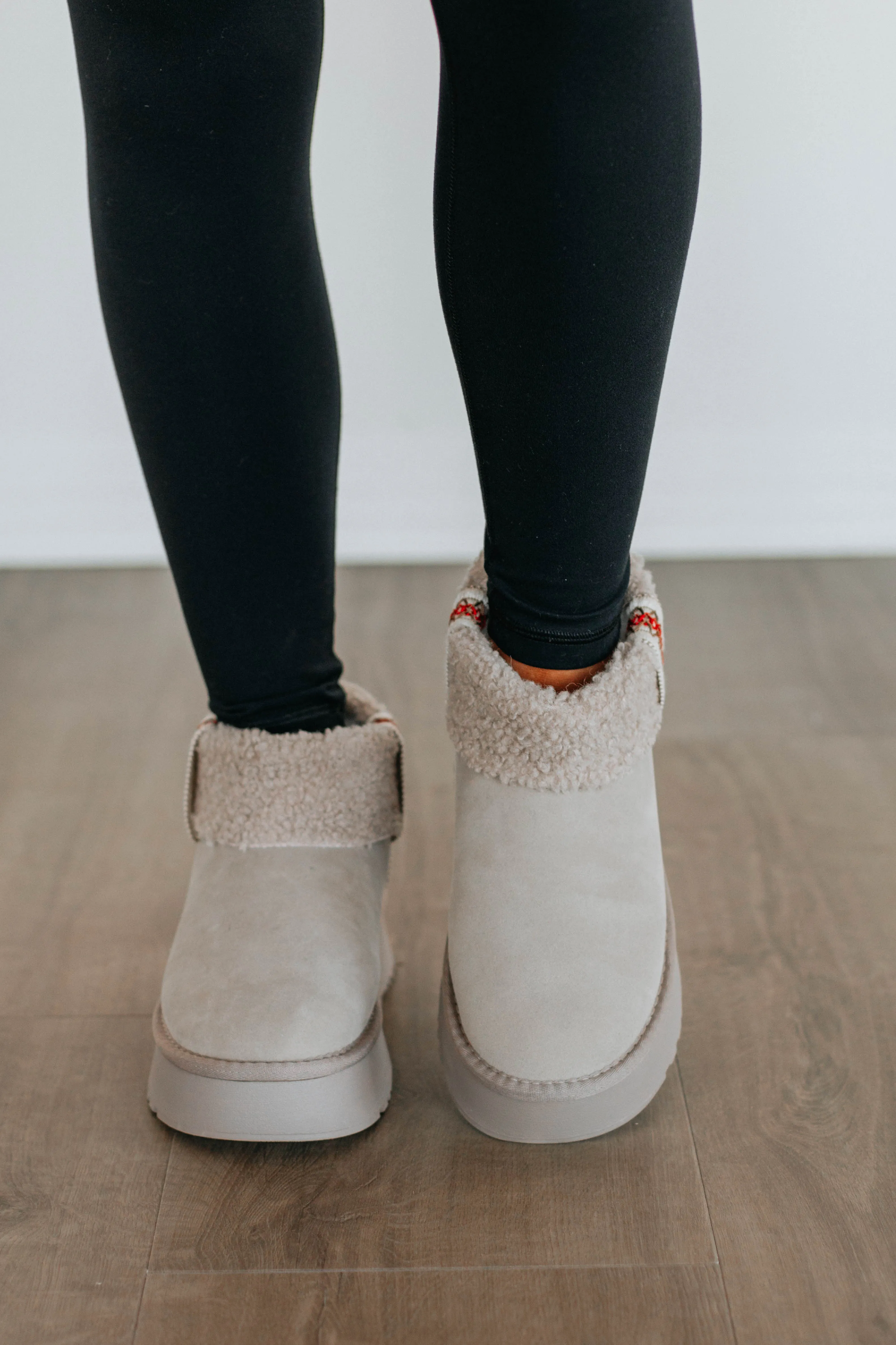 Cream Colored Boots Baby It's Cold Outside Boots - Light Grey