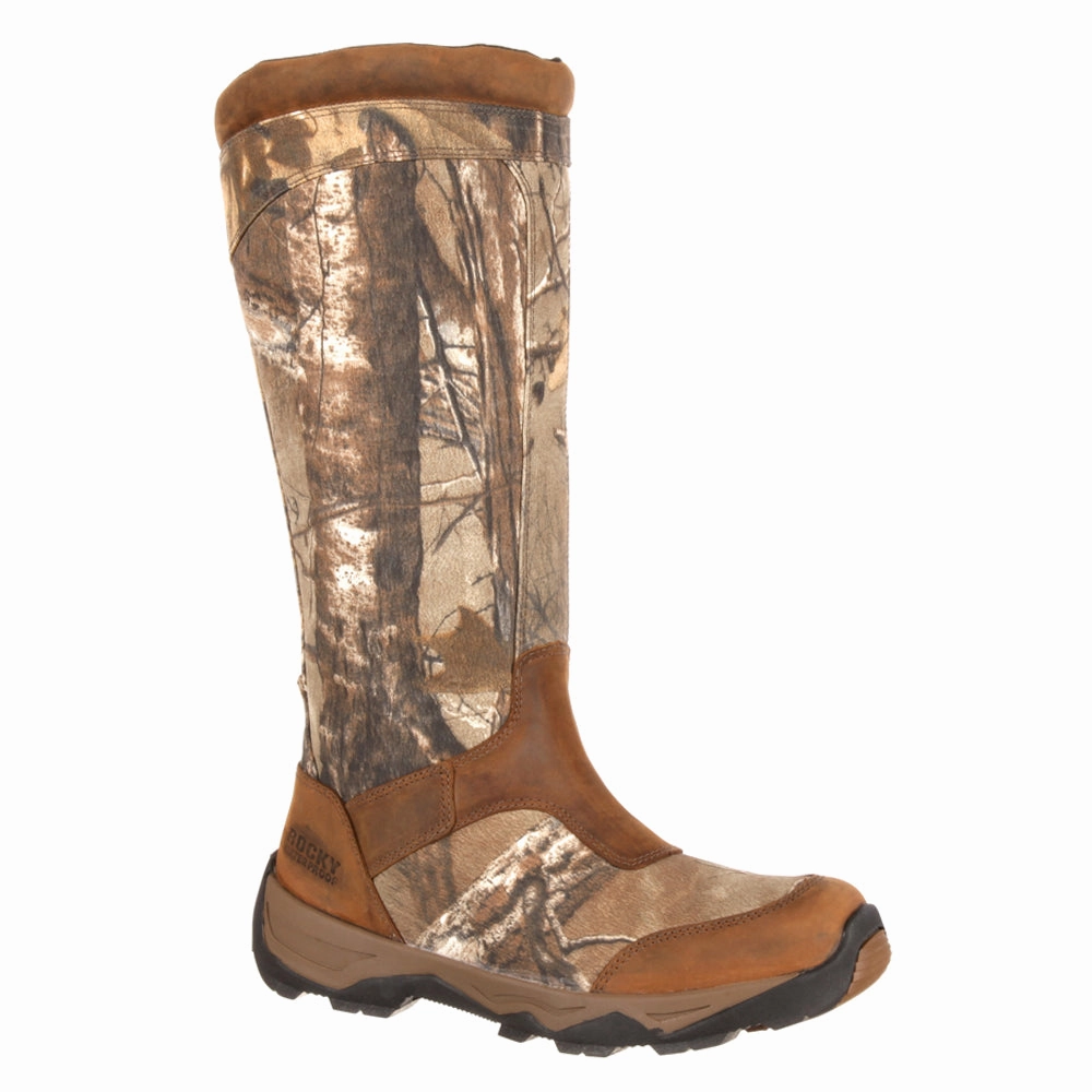 Waterproofing Leather Boots Retraction Snake Resistant Camo Round Toe Pull On Boots