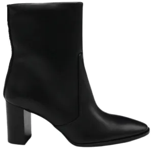 Serena Heeled Bootie Leather Moto Boots