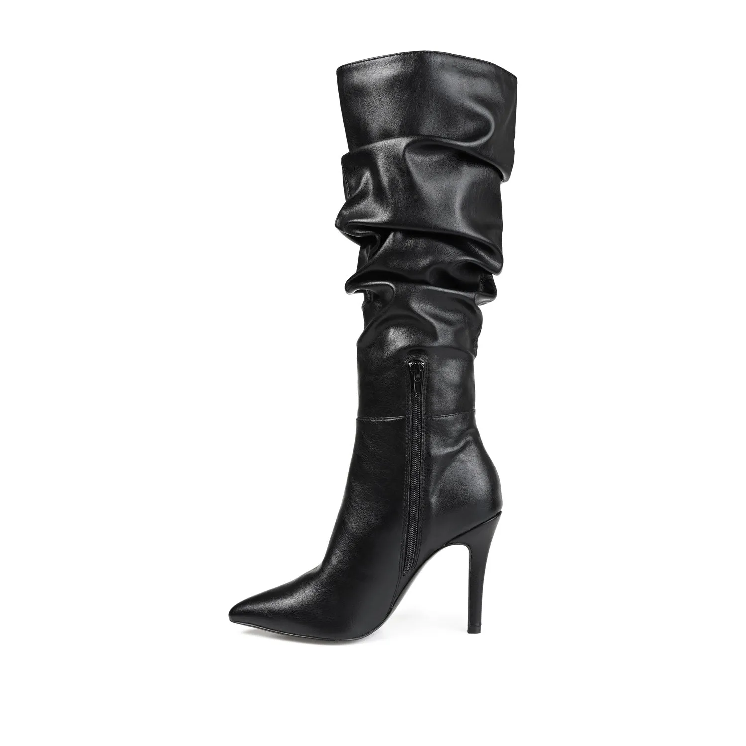 SARIE STILETTO HEELED BOOTS IN VEGAN LEATHER Knee High Boots