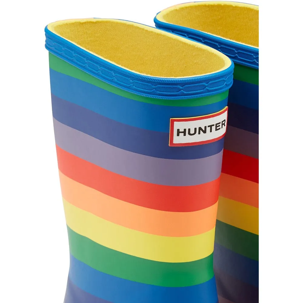 Hunter Original First Classic Rainbow Print Wellington Boots Boots For Dresses