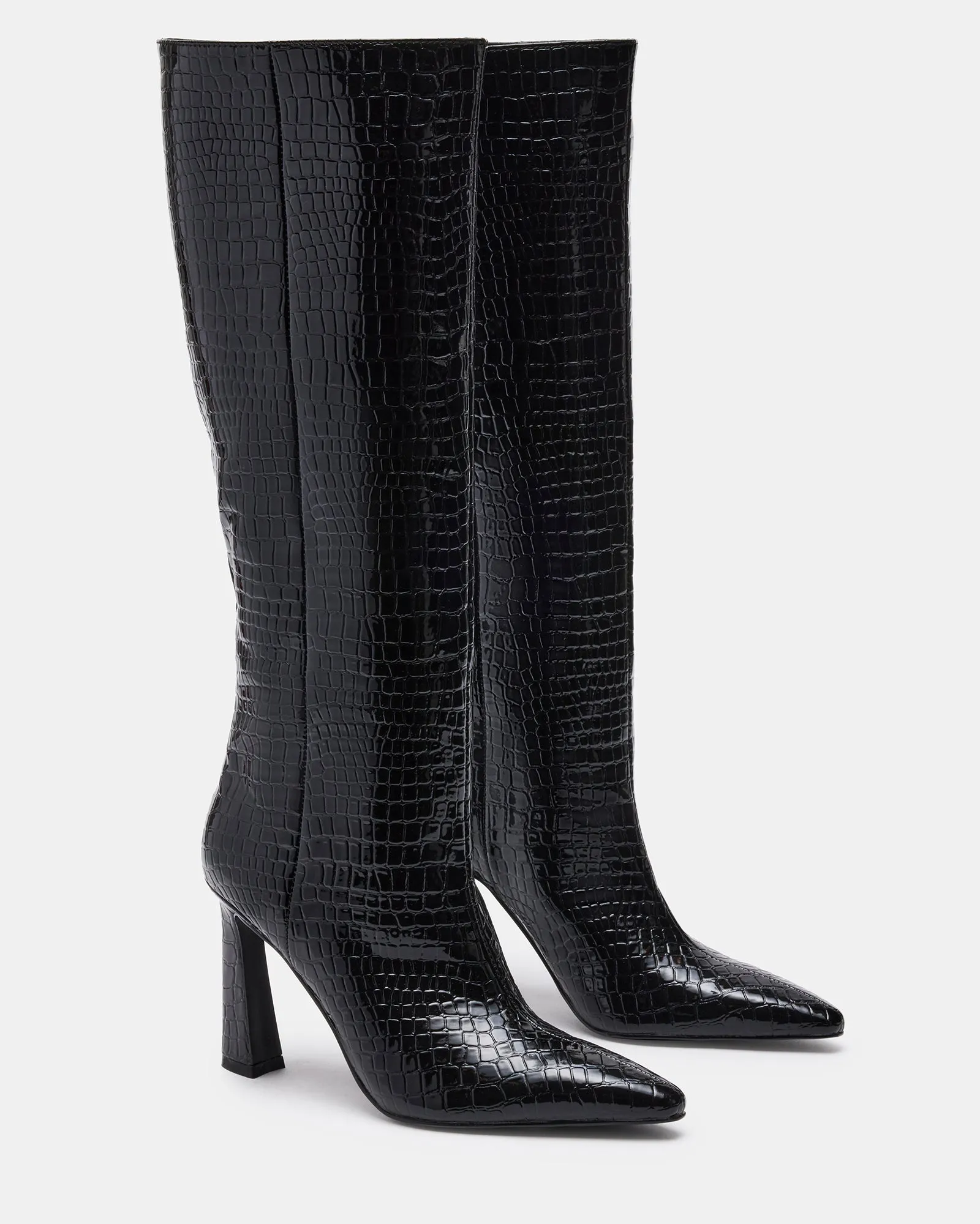 SHAYNA BLACK CROCODILE - SM REBOOTED Red Dress And Boots