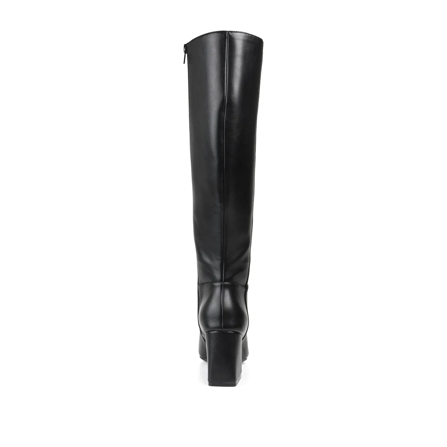 LANDREE KNEE-HIGH BOOTS IN VEGAN LEATHER Boots Leather Flat