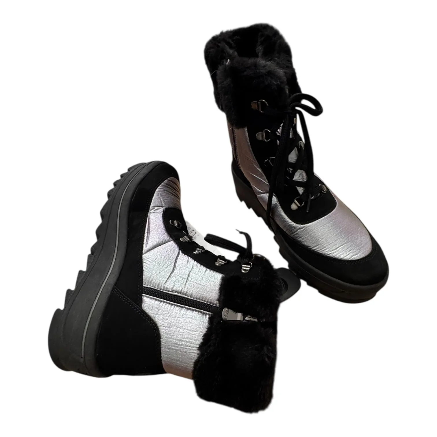 Boots Snow Designer By PAJAR In Silver, Size:11 Sock Boots Knee High