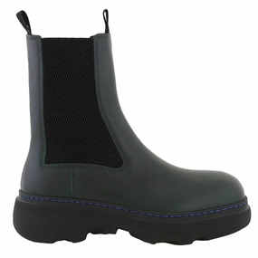Boots With Low Heel Burberry Creeper Leather Chelsea Boots