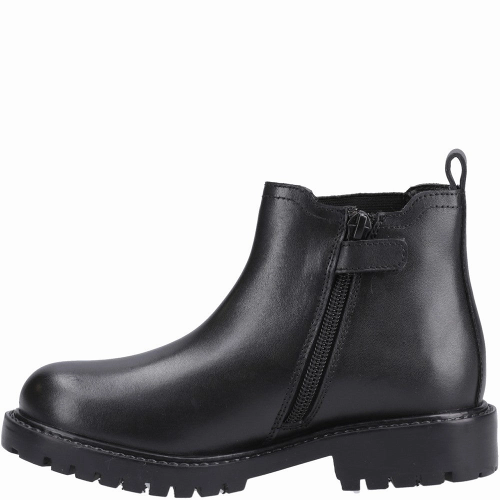 Hush Puppies Ariella Chelsea Junior School Shoes Leather Thigh High Boots