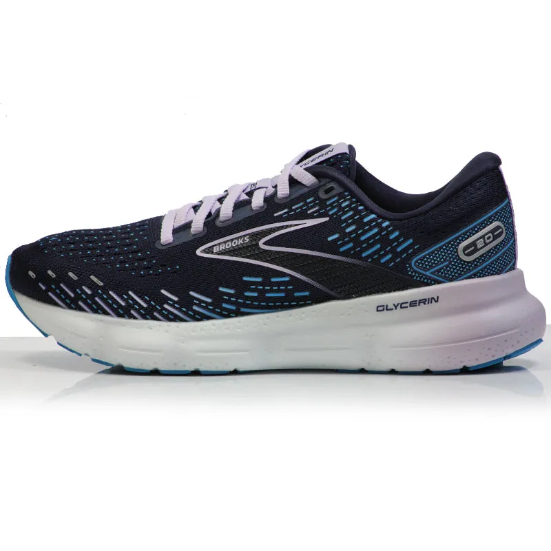 Brooks Glycerin 20 Women's Running Shoe - Peacoat/Ocean/Pastel Lilac Running Shoes Made In The Usa