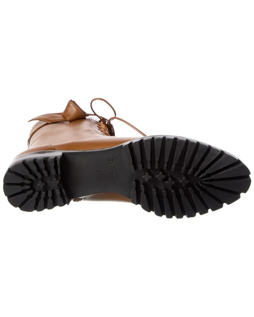 Alexandre Birman Evelyn Leather Bootie Boots For Long Dresses