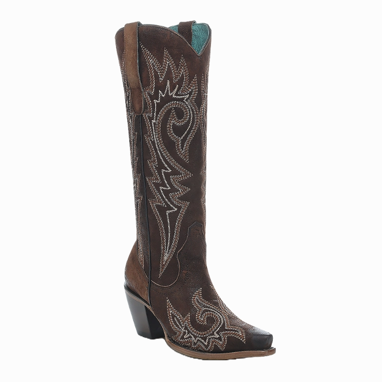 Corral Ladies Western Embroidery Dark Brown Tall Boots Z5370 Kate Middleton Boots