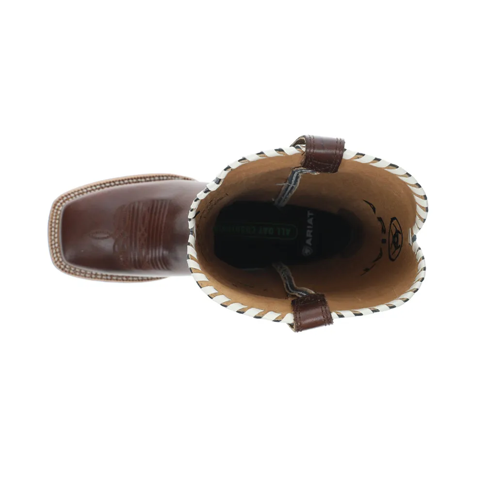 Showdown Embroidered Wide Square Toe Cowboy Boots Valentino Boots