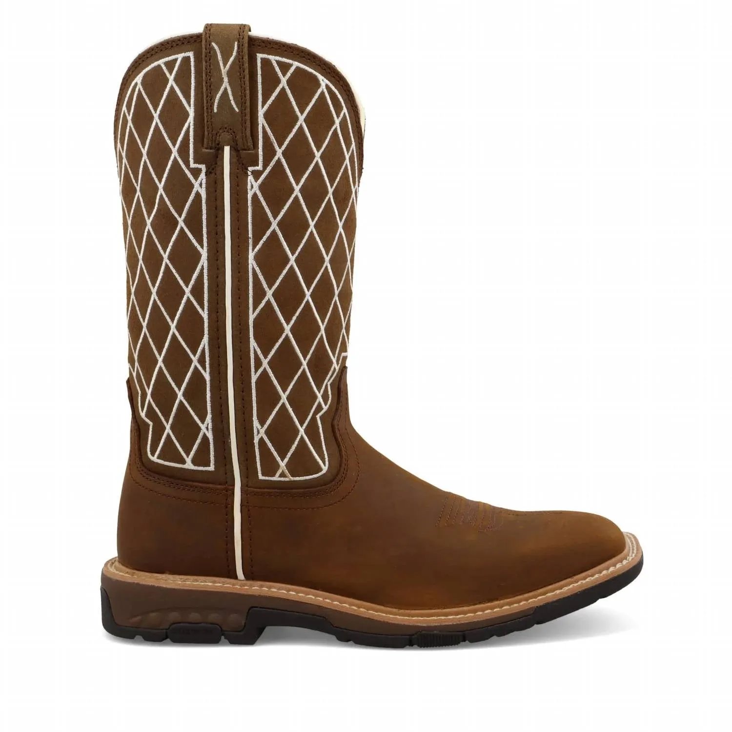 Women's 11" Western Work Boot In Brown Steel Toe And Waterproof Boots