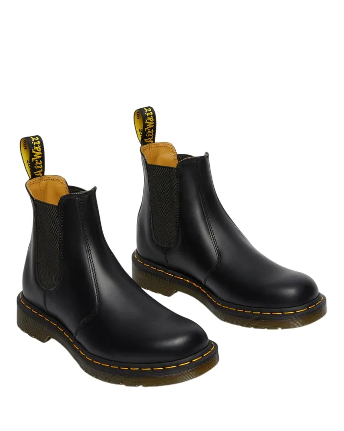 Dr. Martens  Stivaletti Chelsea 2976 22227001 Nero | Pelle Smooth, Cuciture Gialle Iconiche, Comfort Everyday Unisex Suede Chelsea Boots Uk