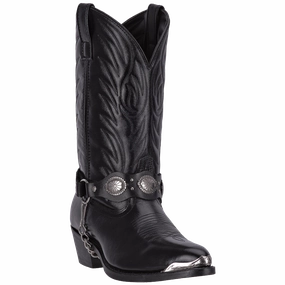 Boots And Shorts Laredo Men's Tallahassee Round Toe Black Western Boots 6770-BK