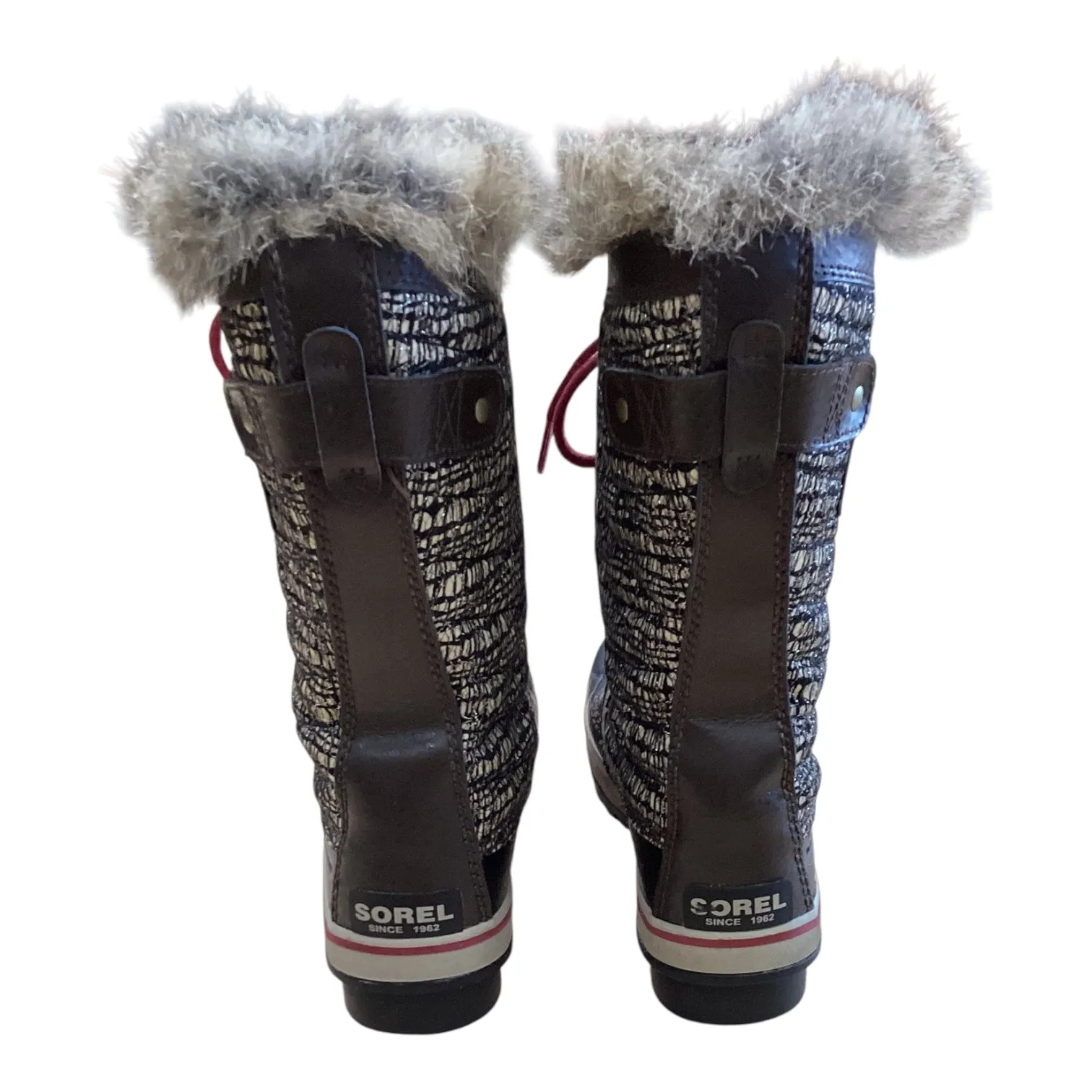 Boots Snow By Sorel In Bronze, Size:6 Calf Boots