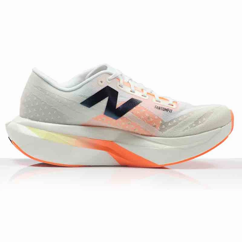 New Balance FuelCell SuperComp Elite v4 Women's Running Shoe - White/Angora/Hot Mango Best Running Shoes For Walking