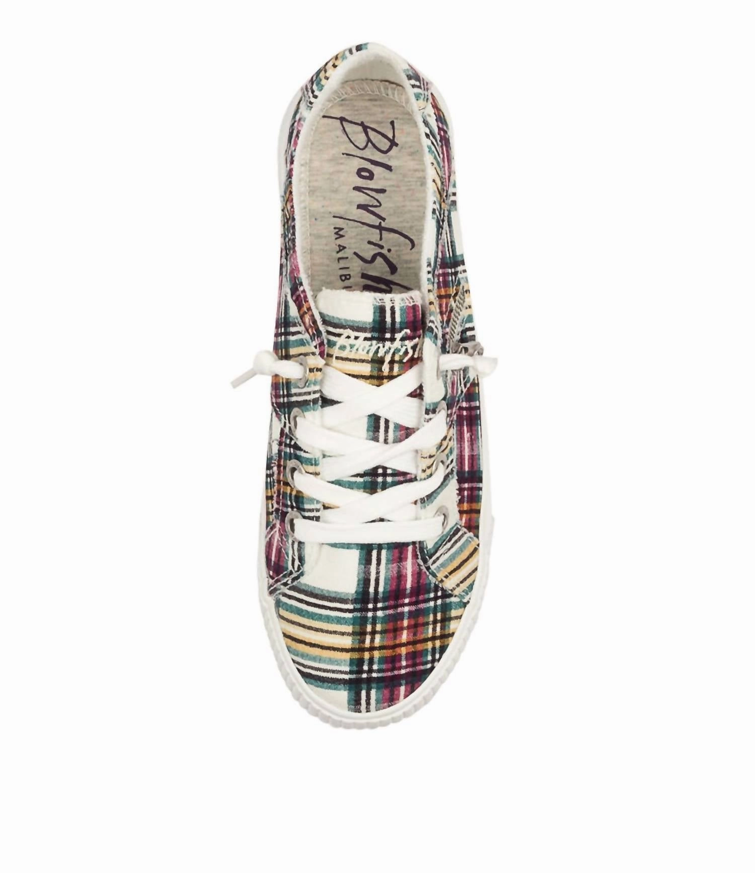 Sneakers Movie Streaming Women's Fruit Sneakers In Cream Ivy League Plaid