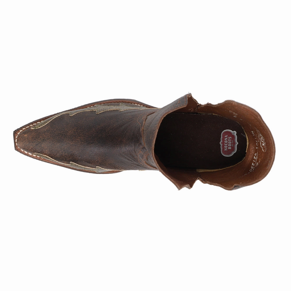 Sitrine Brown Distressed Snake Print Cowboy Booties Freebird Boots