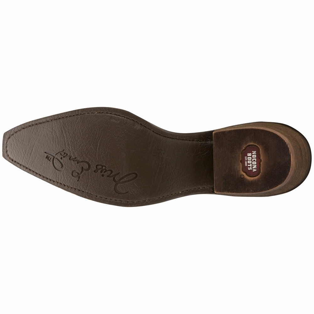 Sitrine Brown Metallic Snip Toe Cowboy Booties Shearling Lined Boots