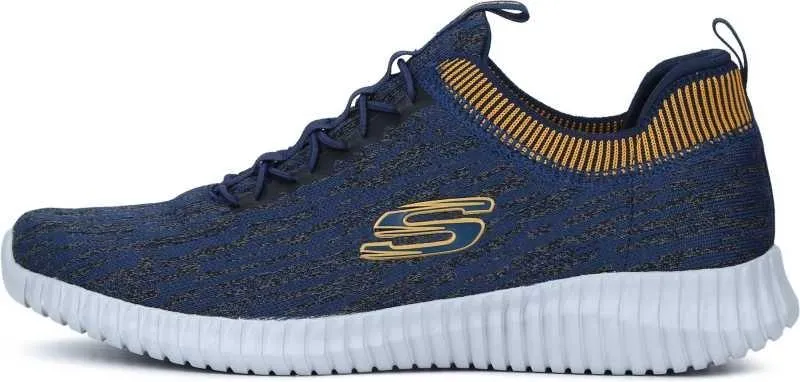 Skechers Elite Flex Hartnell 52642 NVYL navy-yellow Velcro Strap Sneakers