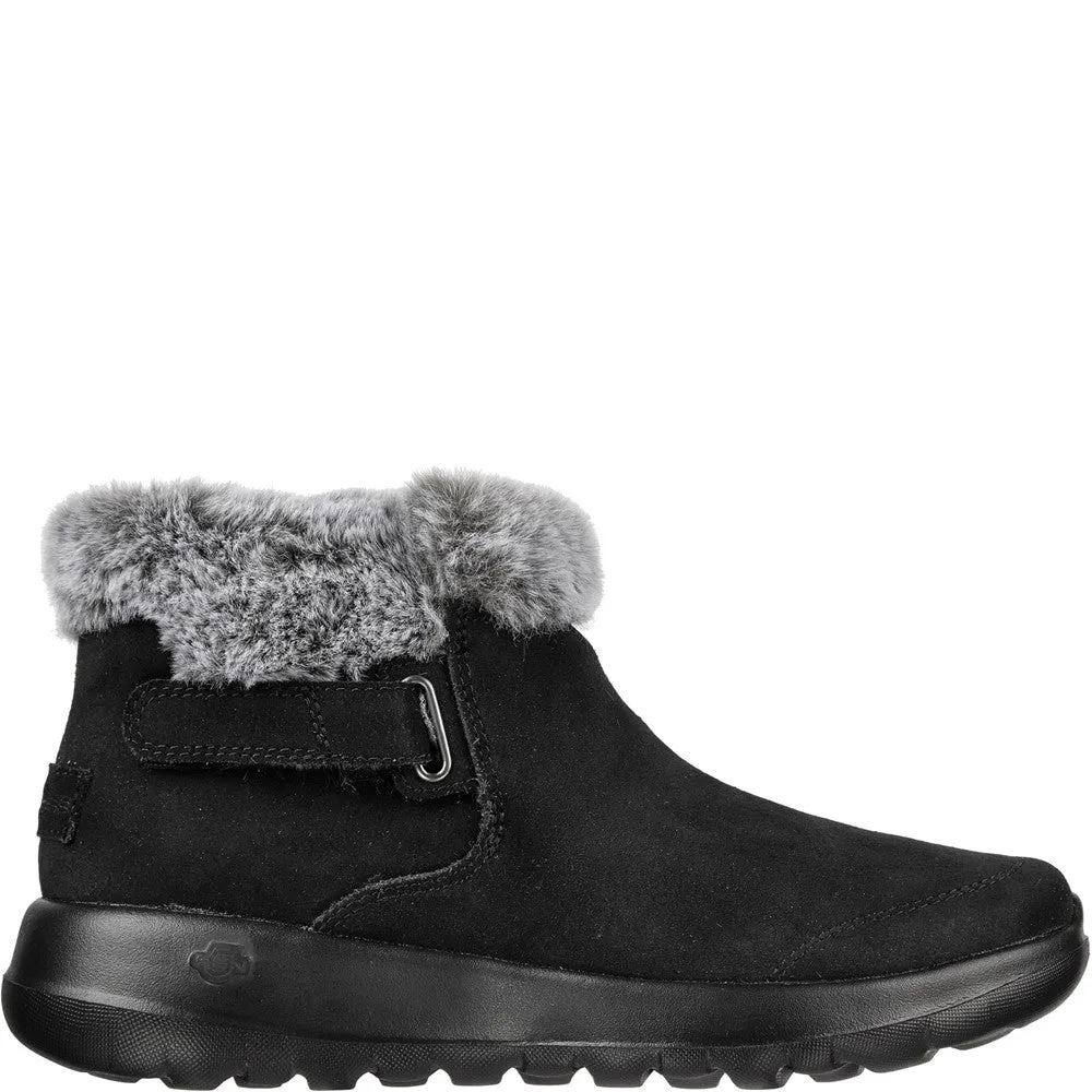 Heeled Ankle Boots Square Toe Skechers On-The-Go Joy First Glance Boots