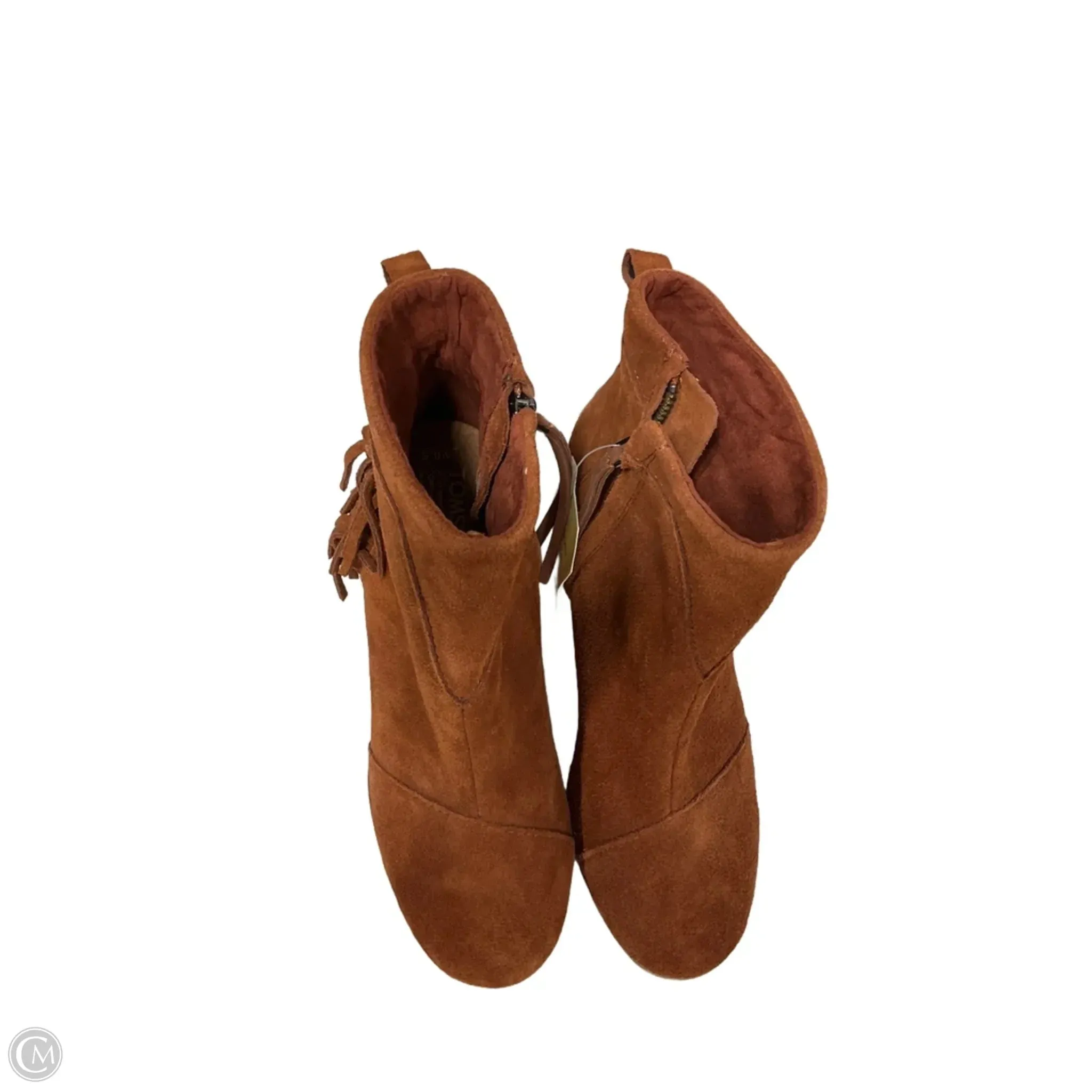Boots Ankle Flats By Toms In Brown, Size: 8.5 Jessica Simpson Suede Ankle Boots