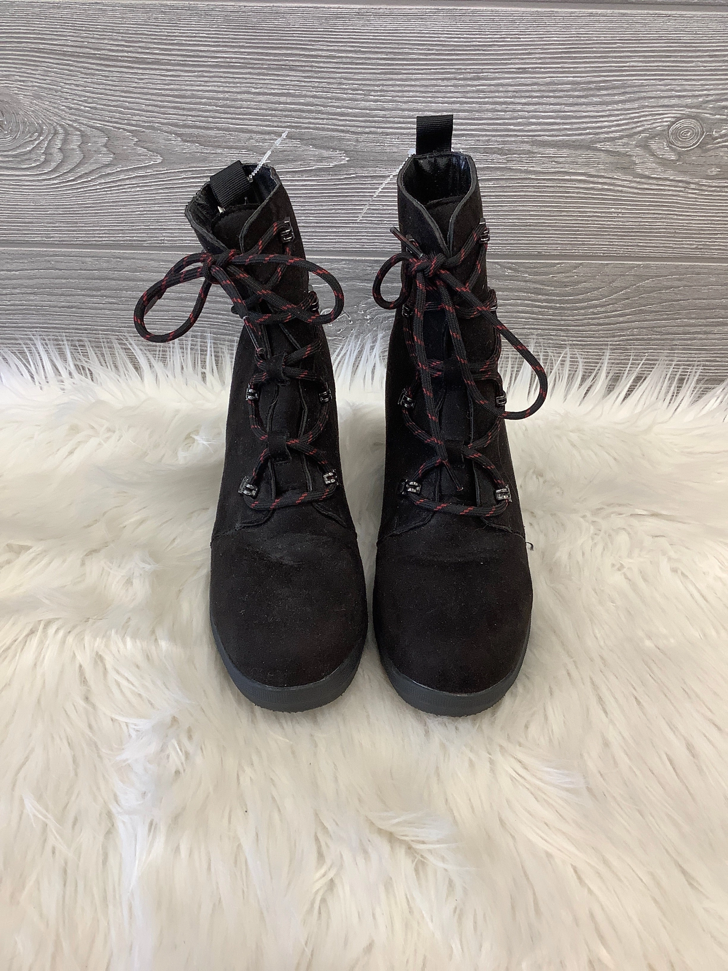 Boots Ankle Heels By Serra In Black, Size: 6 Fur Lined Ankle Boots Sale