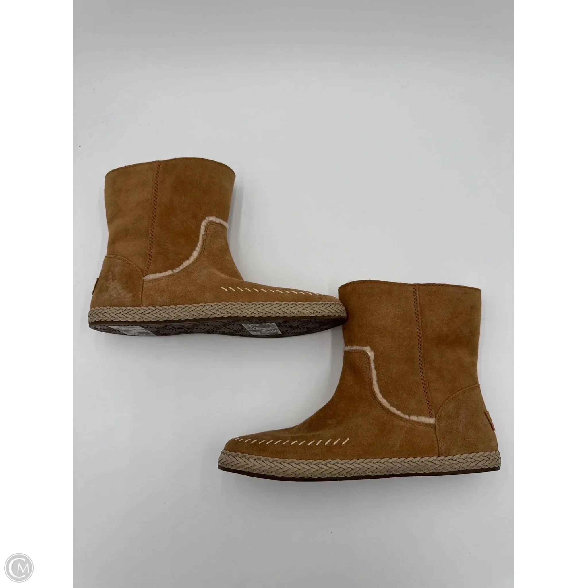 Boots Ankle Flats By Ugg In Tan, Size: 10 Ankle Boots Wide Toe Box