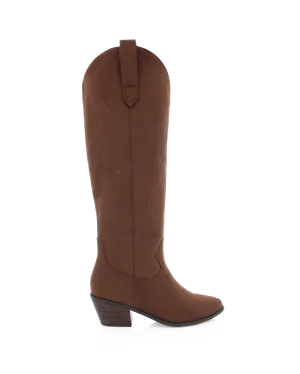 Wide Calf Over The Knee Boots URSON - MAHOGANY SUEDE