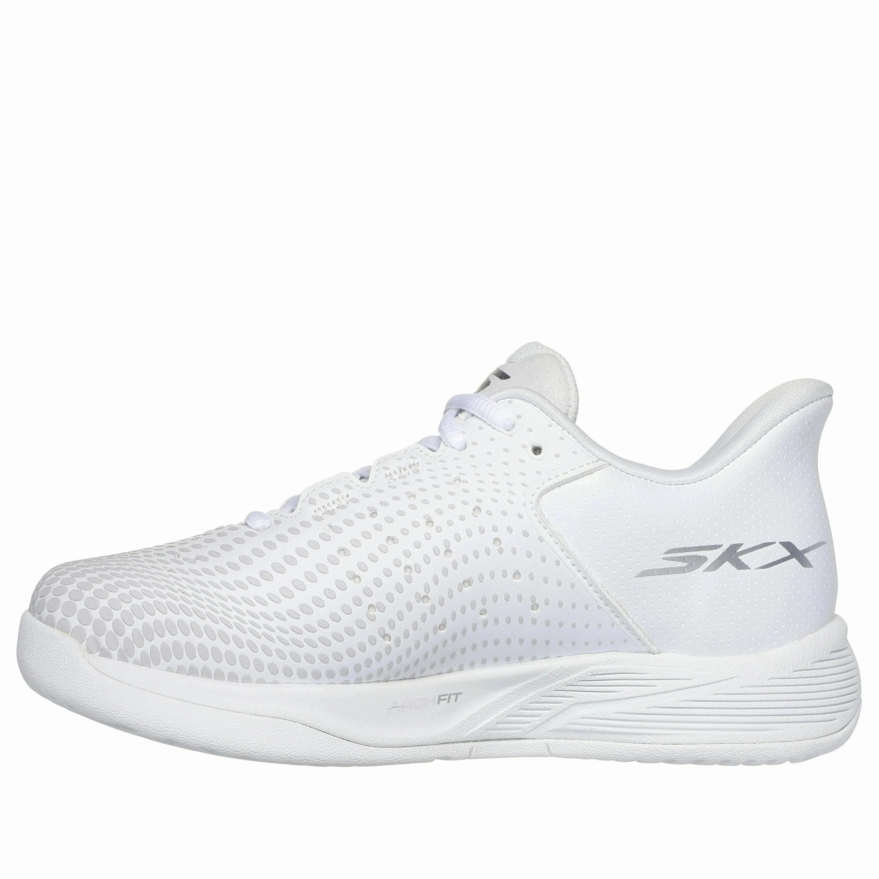 Women's Skechers Slip-ins Relaxed Fit: Viper Court Reload White Canvas Casual Slip On Shoes