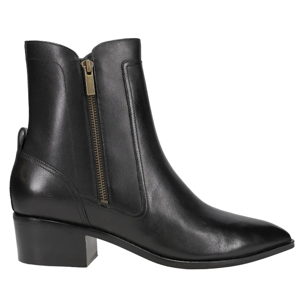 Teegan Pointed Toe Zippered Booties Summer Cowboy Boots