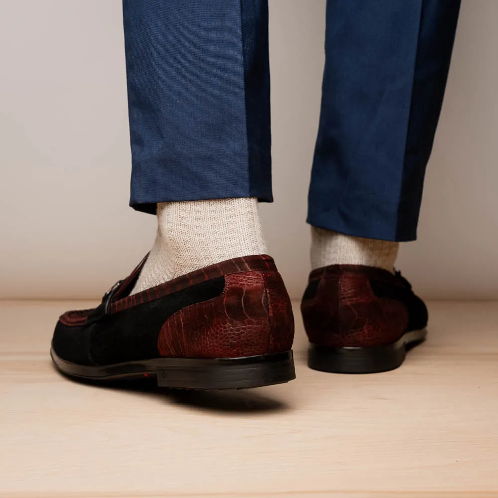 Hugo Wine / Black Suede Loafers Cleaning