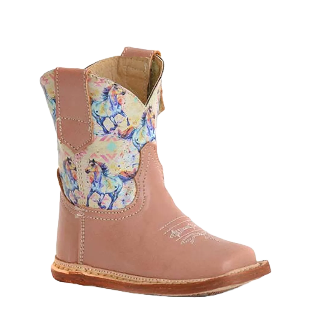 Klim Snowmobile Boots Roper Infant Girl's Horse Scene Print Brown Boots 09-016-9991-0002