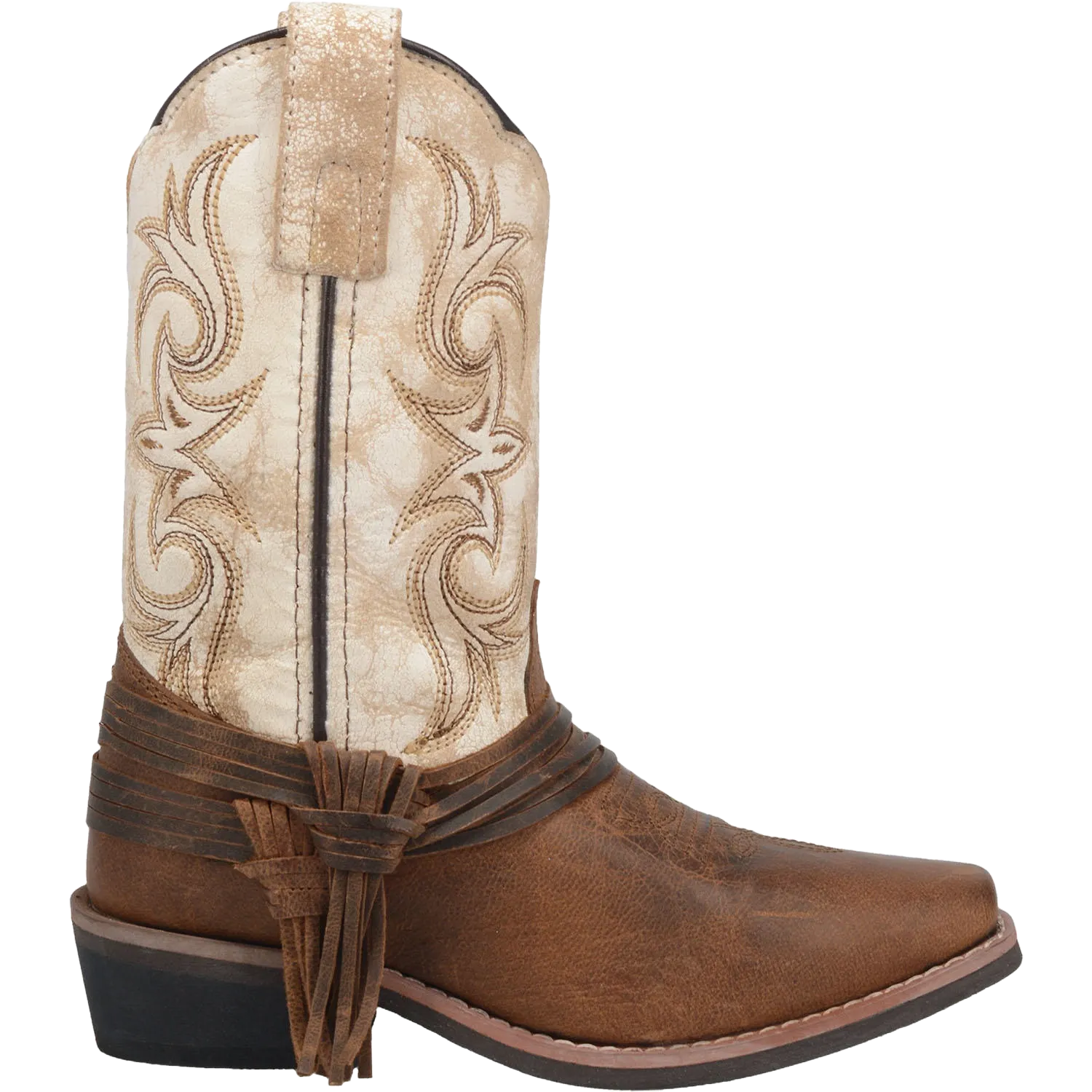 Dan Post Girl's Lil Myra Brown And White Western Boots DPC2911 Ice Tracks For Boots