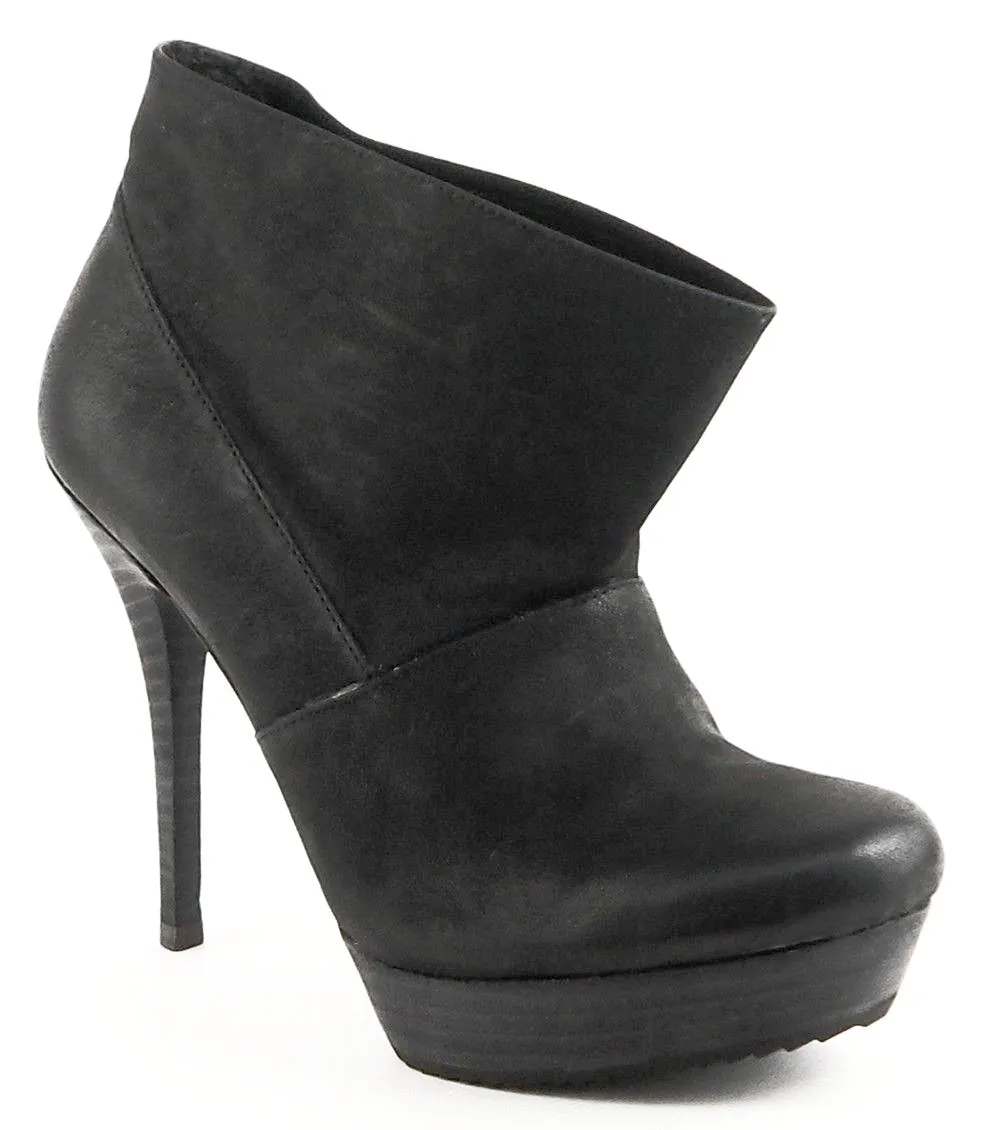 LUXURY REBEL Women's Rita Slouch Throat Bootie -Black- Desantis Boots