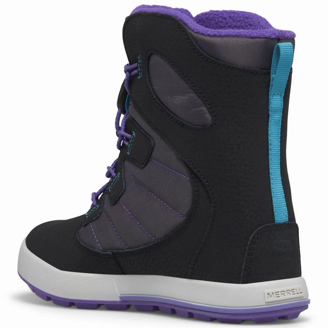 Snow Bank 4.0 Black/Purple/Turquoise (Size 11c-5Y) Earth Origins Boots