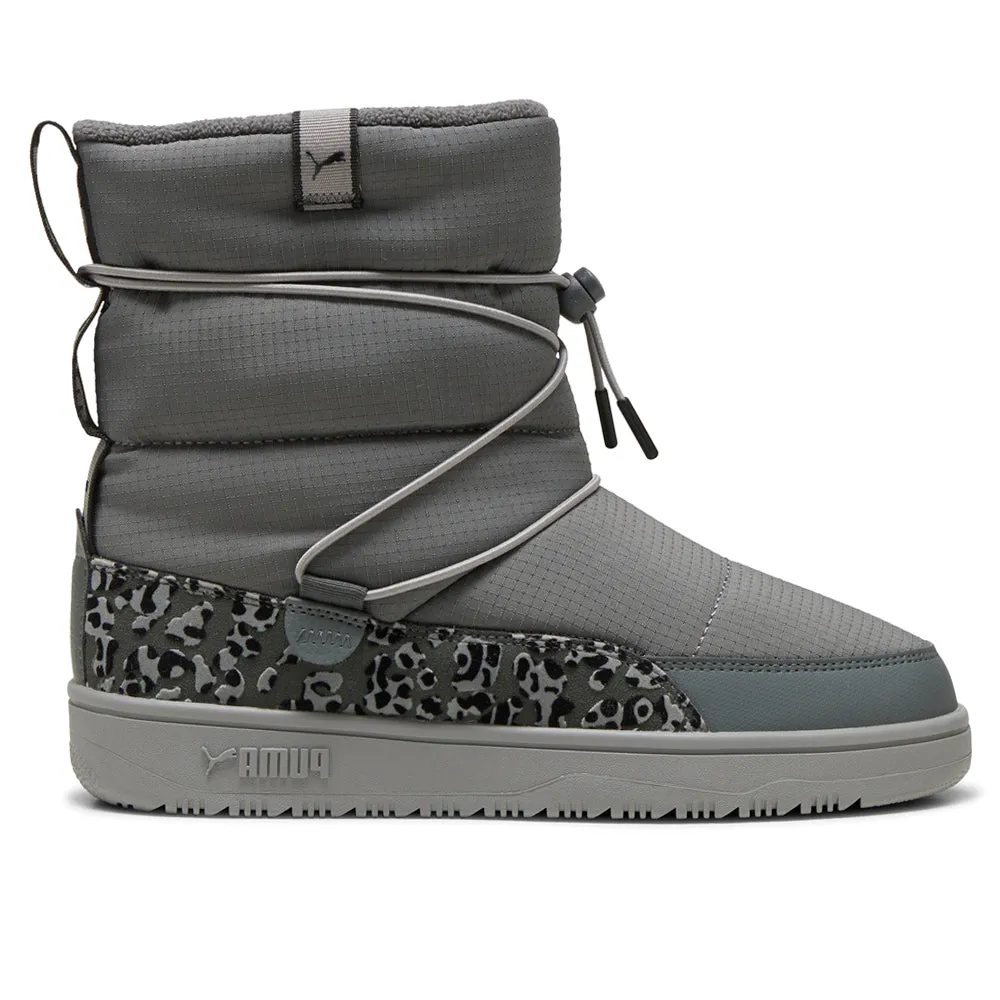 Square Toe Lace Up Work Snowbae Animal Round Toe Snow Boots