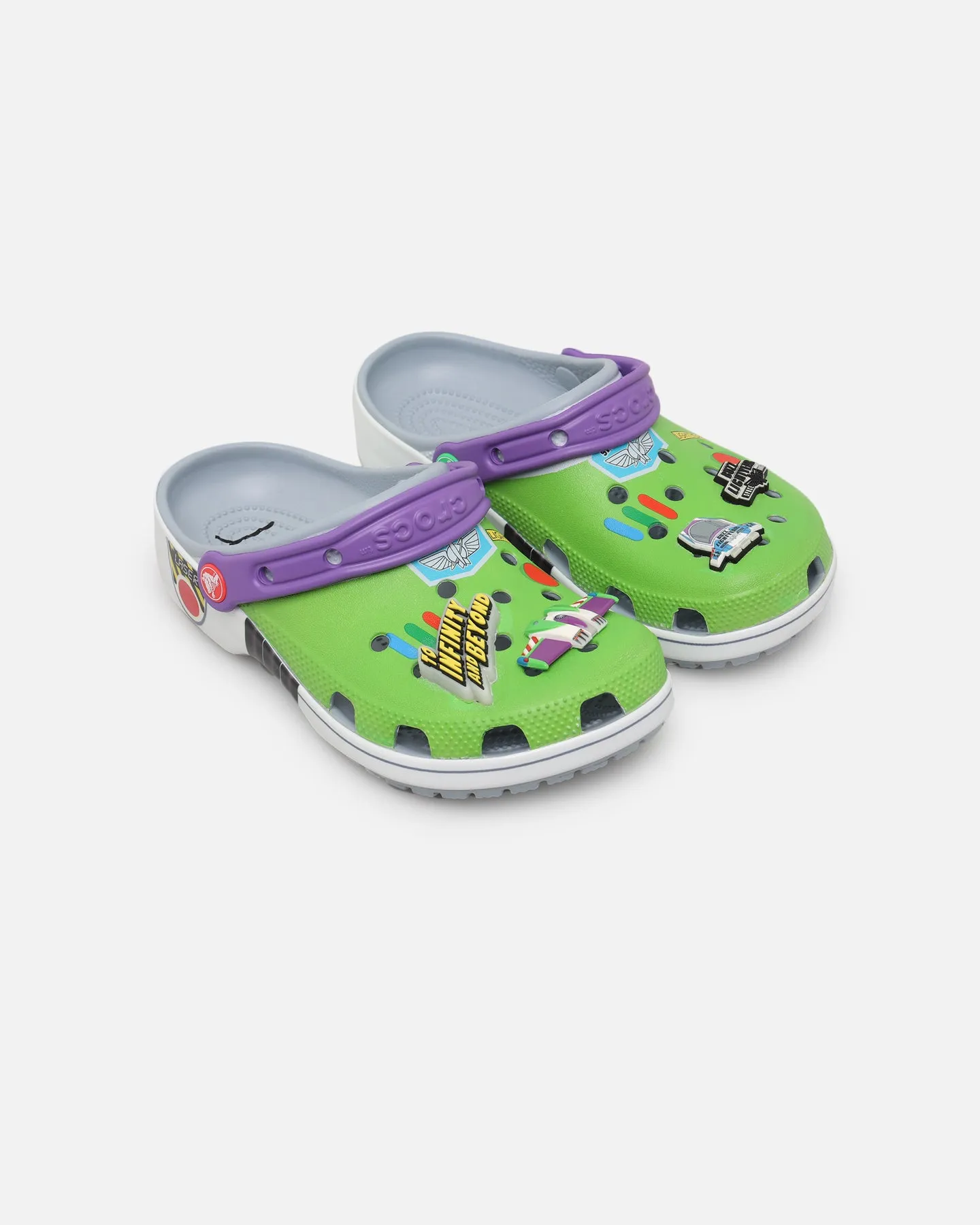 Crocs X Pixar Toy Story  Buzz Lightyear Kids' Classic Clog (GS) Blue Grey Dsw Slip On Shoes
